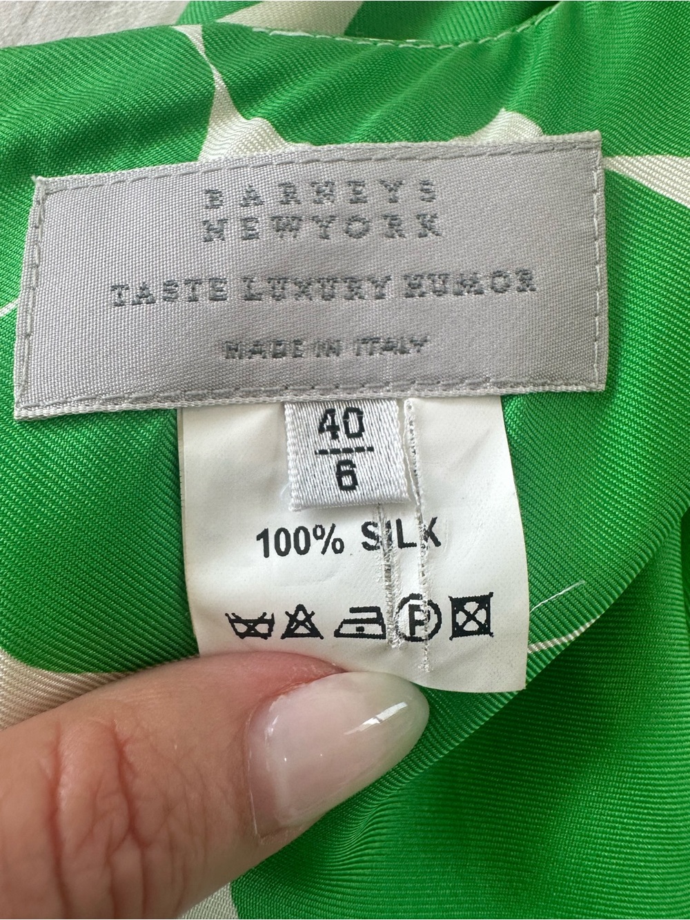 Vintage Barneys New York Abstract Print Silk Dress - Picture 11 of 11